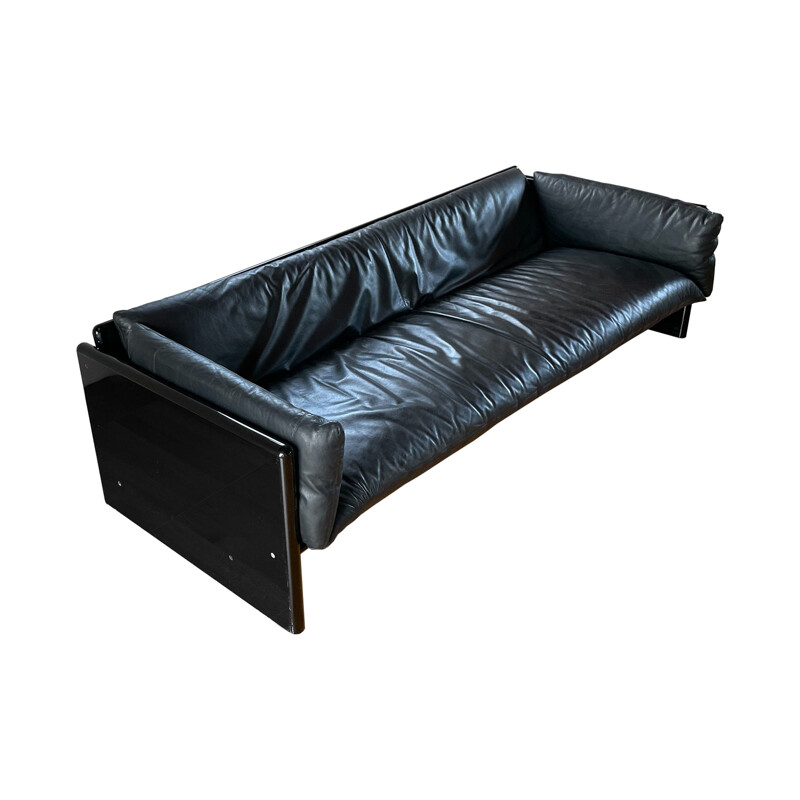 Simone three-seater leather vintage sofa by Studio Simon, 1975