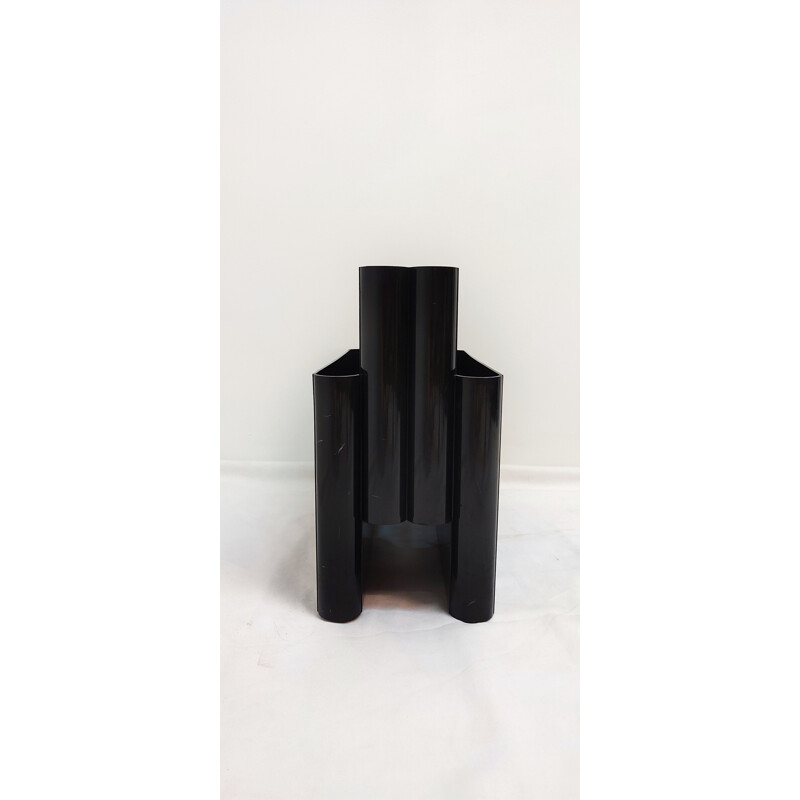 Porte-revues noir vintage de Giotto Stoppino pour Kartell, Italie 1970