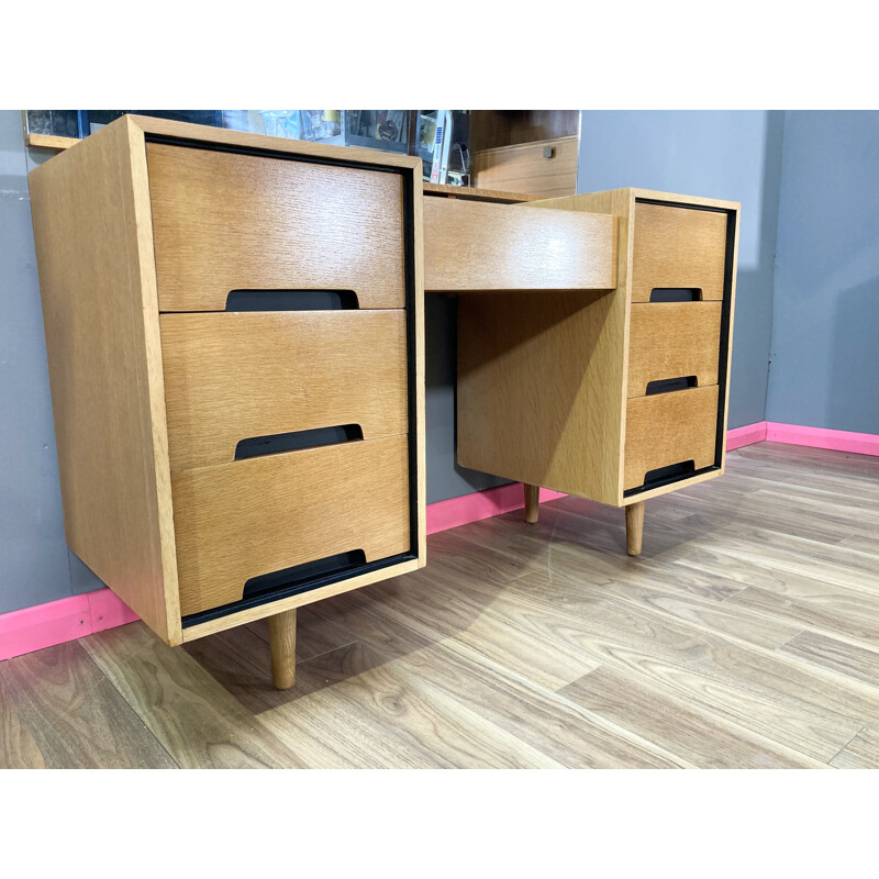 Mid century oakwood dressing table by John & Sylvia Reid Stag