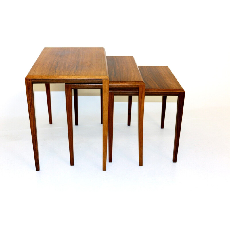 Vintage nesting tables in rosewood, Denmark 1960