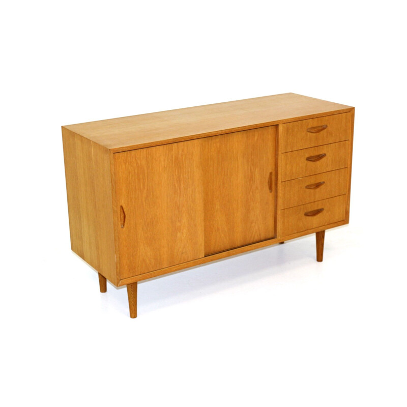 Vintage oakwood highboard, Denmark 1960