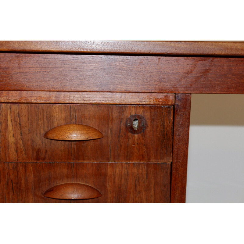 Vintage teak and beechwood desk, Sweden 1950