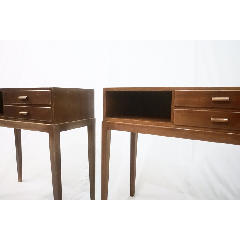 Pair of vintage 1615A beechwood nights tands by Frits Schlegel for Fritz Hansen