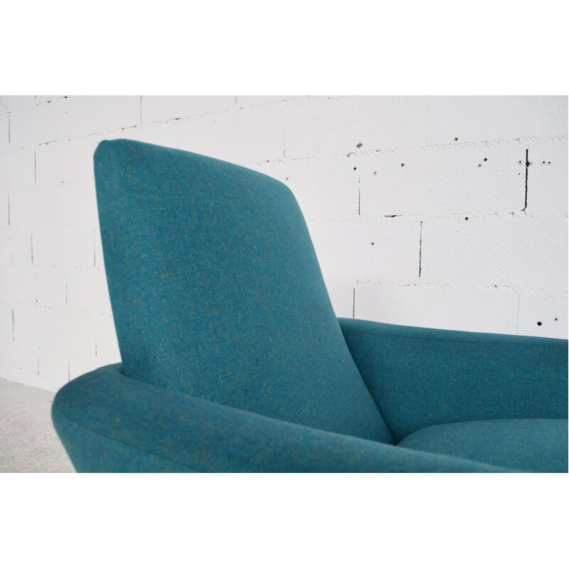 Paire de fauteuils vintage bleu par Pierre Guariche pour Steiner, 1958