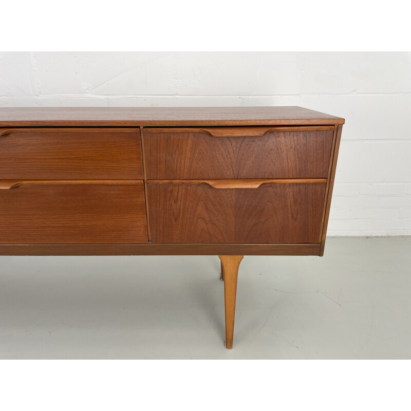 Mid century teak six drawers sideboard by Frank Guille for Austinsuite London, England 1960s