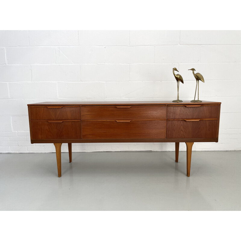 Mid century teak six drawers sideboard by Frank Guille for Austinsuite London, England 1960s