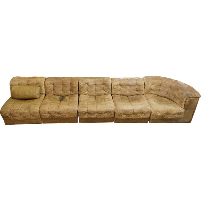 Vintage DS 11 modular sofa in leather by Sede, Switzerland 1970