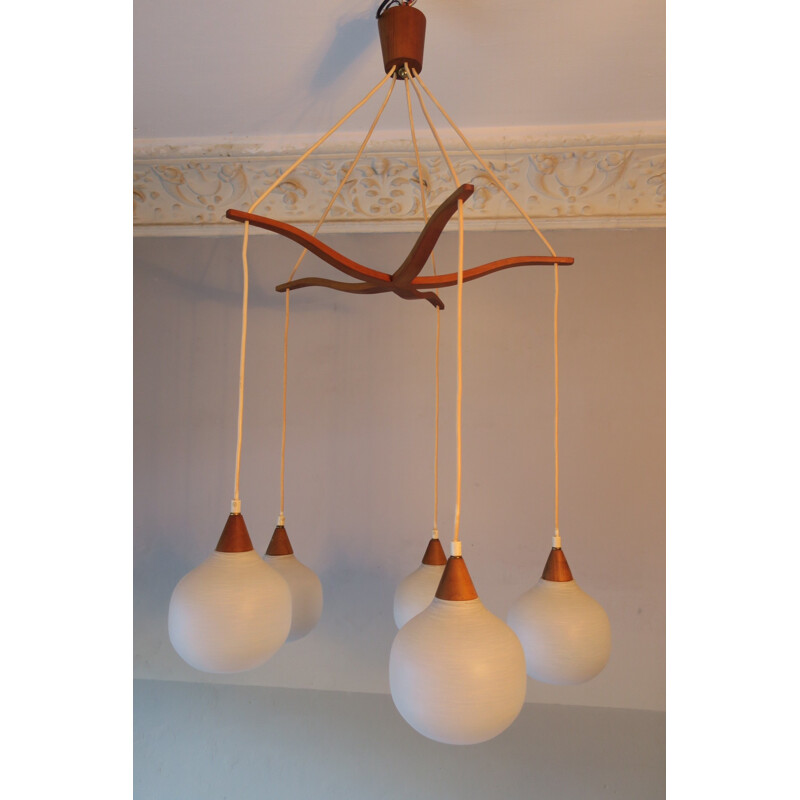 Luxus five light chandelier, Uno & Östen KRISTIANSSON - 1960s