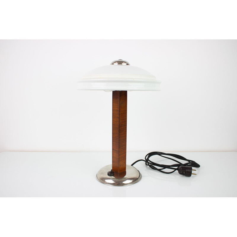 Vintage metal table lamp, Czechoslovakia 1930