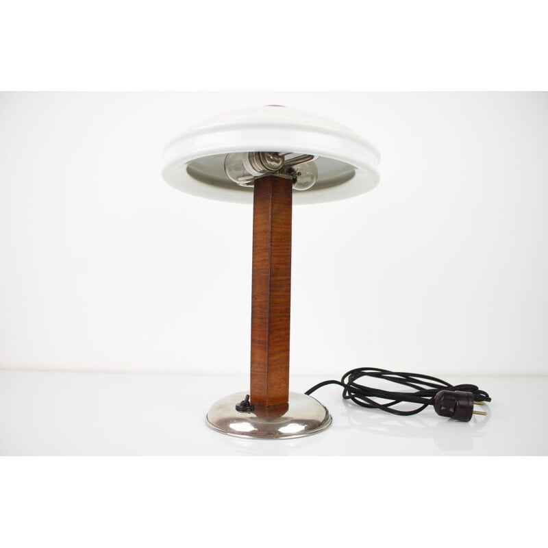 Vintage metal table lamp, Czechoslovakia 1930