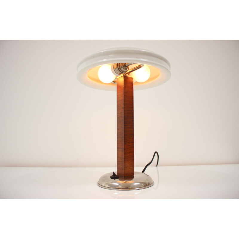 Vintage metal table lamp, Czechoslovakia 1930