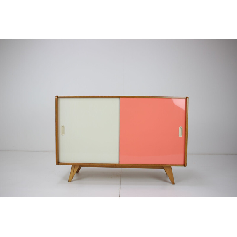 Vintage oak wood sideboard by Jiří Jiroutek, Czechoslovakia 1960