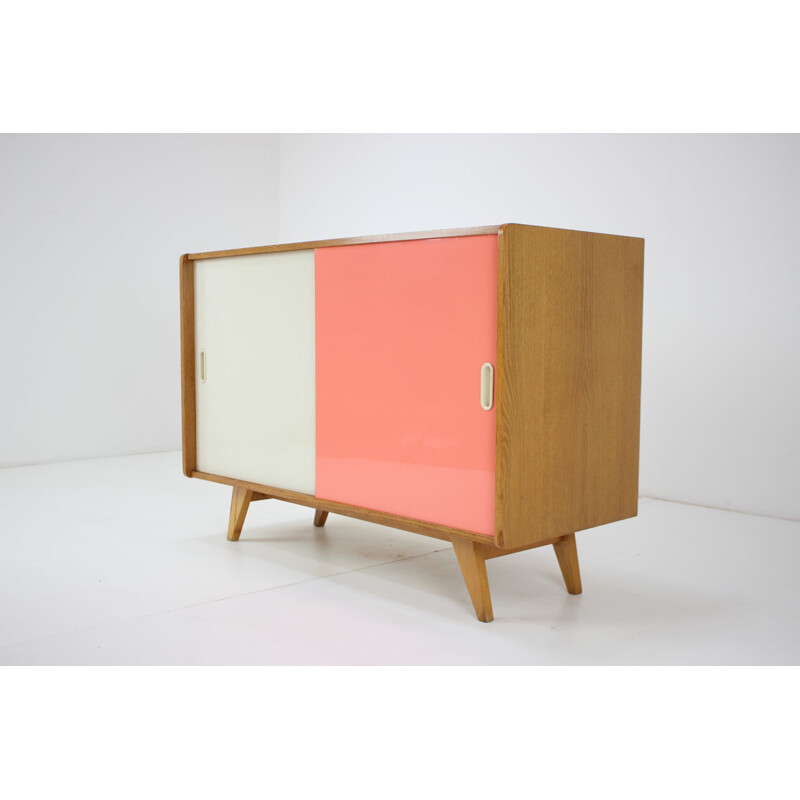 Vintage oak wood sideboard by Jiří Jiroutek, Czechoslovakia 1960