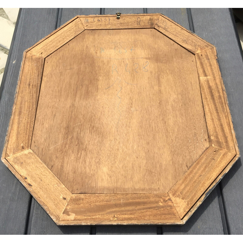 Vintage octagonal mirror, 1970