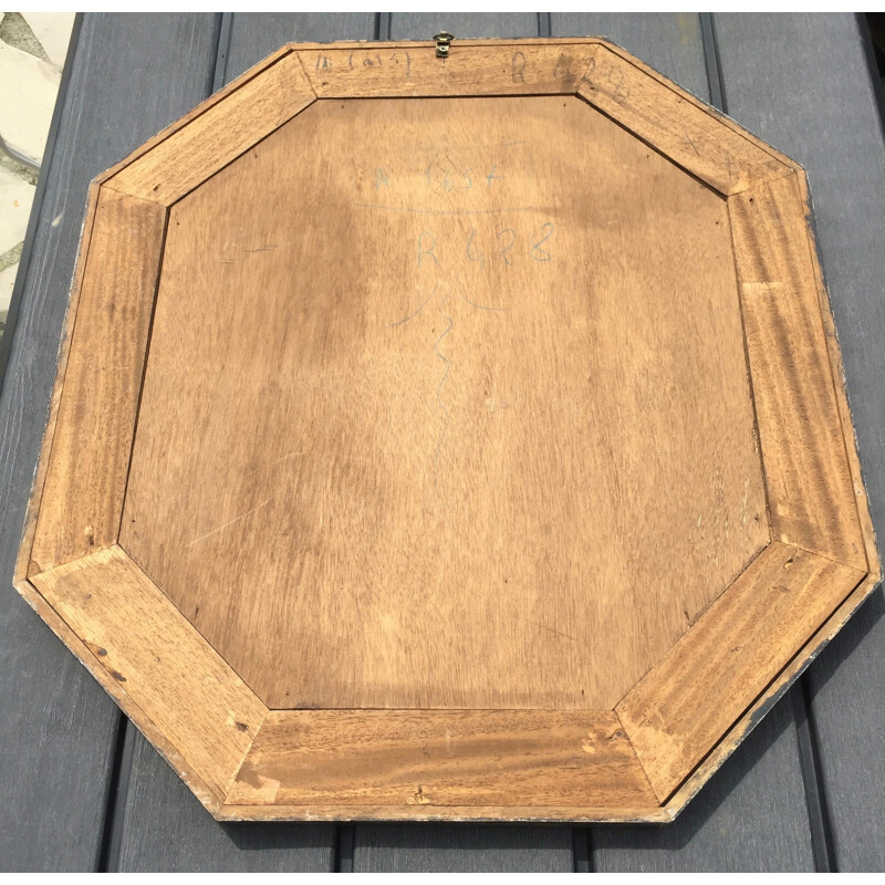 Vintage octagonal mirror, 1970