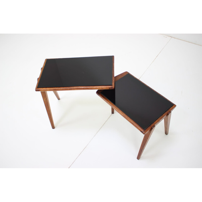 Mid-century adjustable nesting tables, Czechoslovakia 1960s