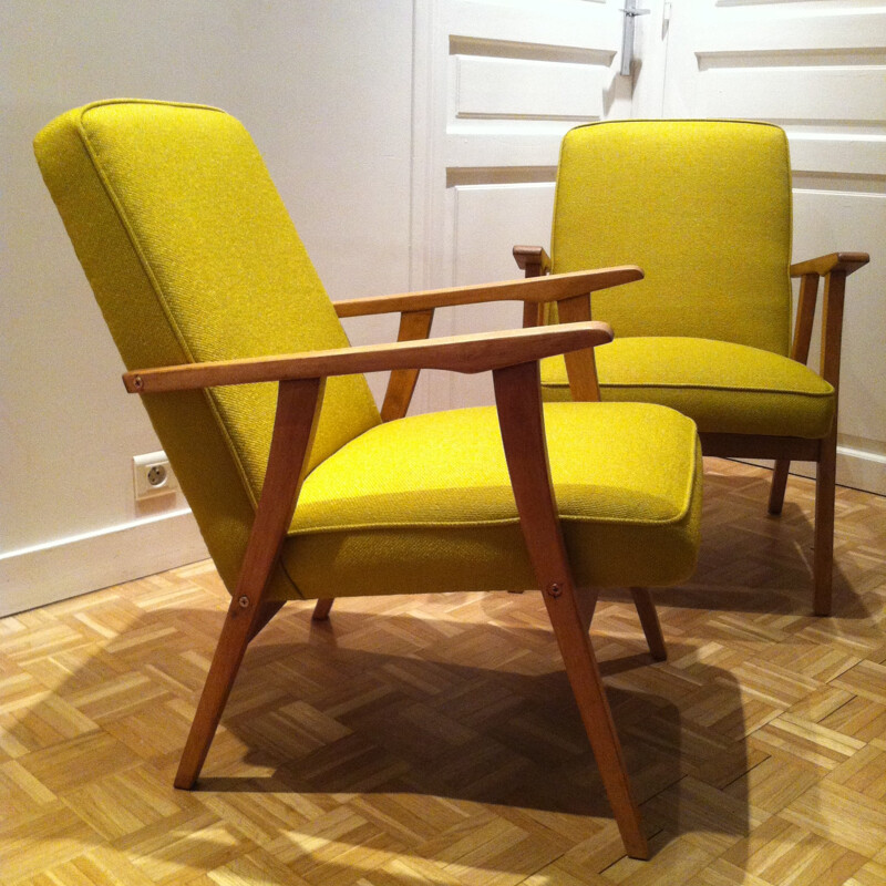 Soviet pair of armchairs - 1960s