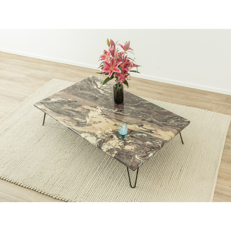 Mid century grey marble coffee table, Germany 1960s