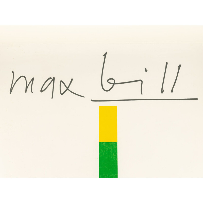 Vintage tentoonstellingsaffiche van Max Bill, 1969