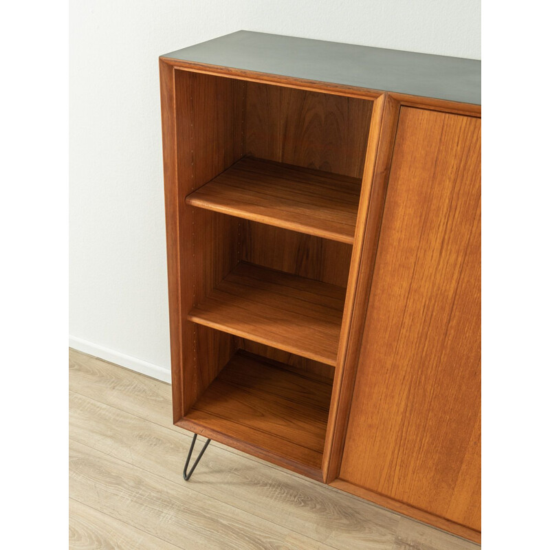 Mid century teak cabinet with one door and four shelves by Heinrich Riestenpatt, Germany 1960s