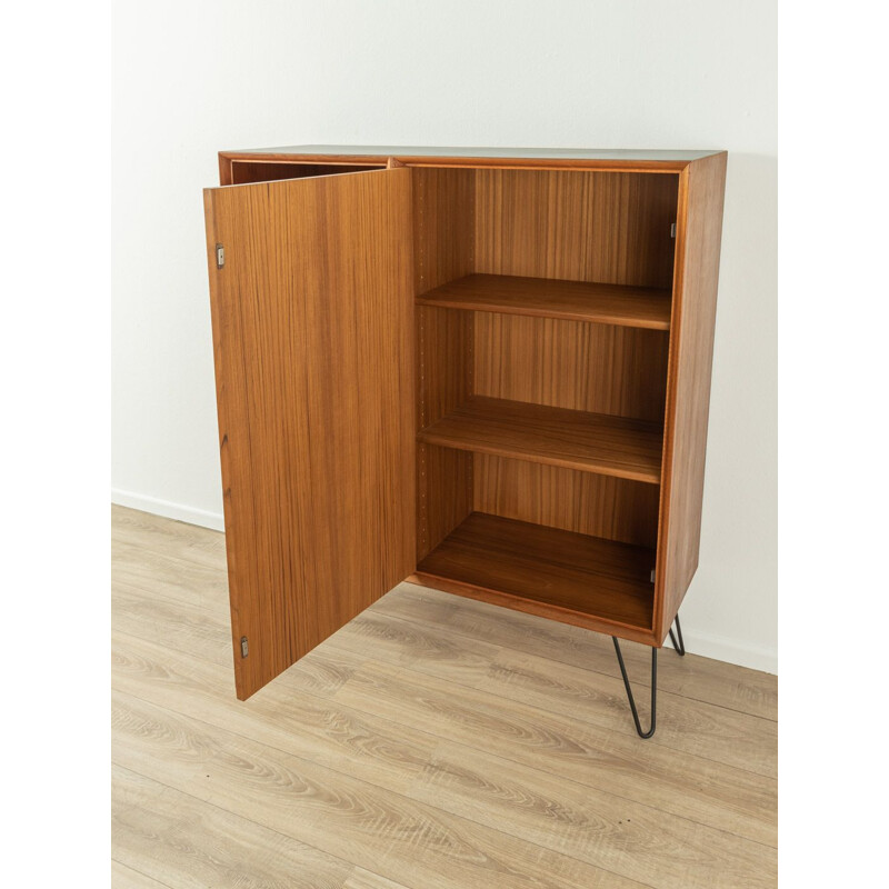 Mid century teak cabinet with one door and four shelves by Heinrich Riestenpatt, Germany 1960s