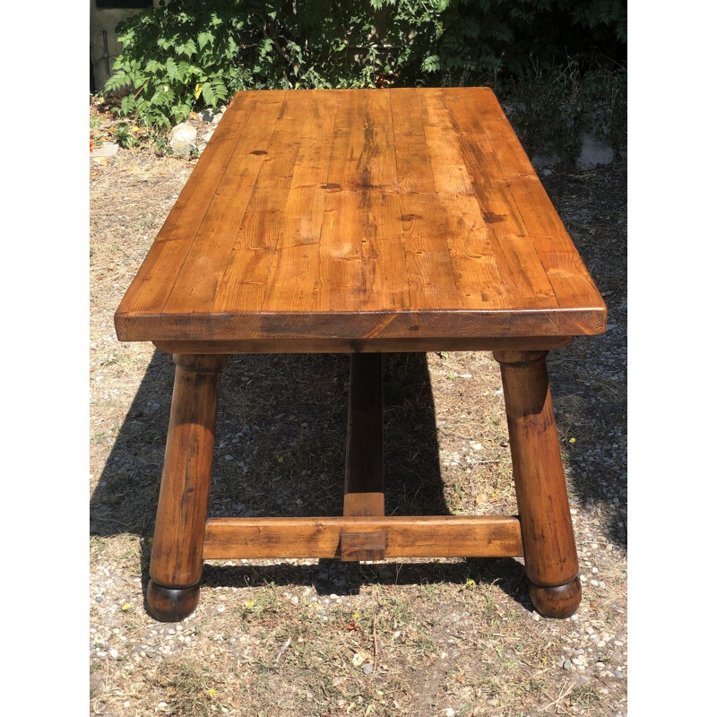 Vintage pine table by Georges Robert, 1960