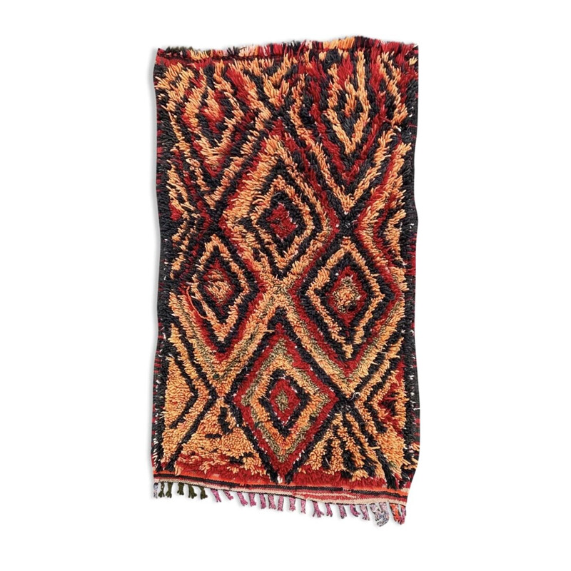 Vintage Berbere Boujaad Teppich aus handgefertigter Wolle