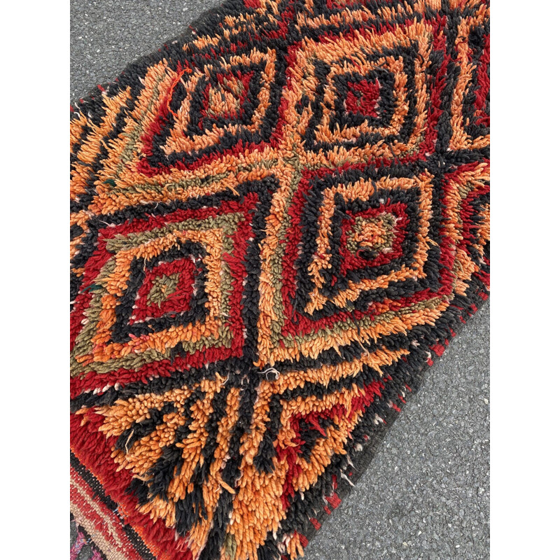 Tapis vintage Berbere Boujaad en laine fait main