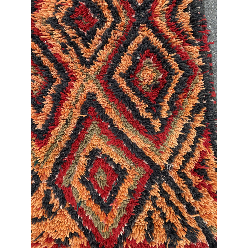 Vintage Berber Boujaad handgemaakt wollen tapijt