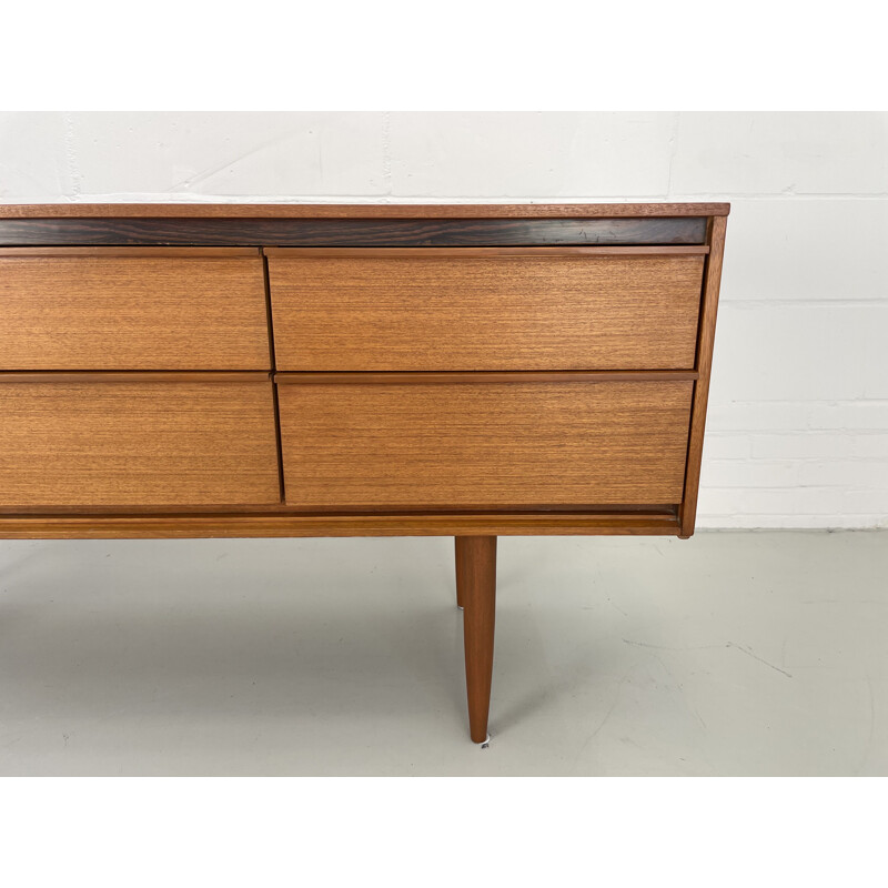 Vintage teak sideboard with 6 drawers by Frank Guille for Austinsuite London, England 1960s