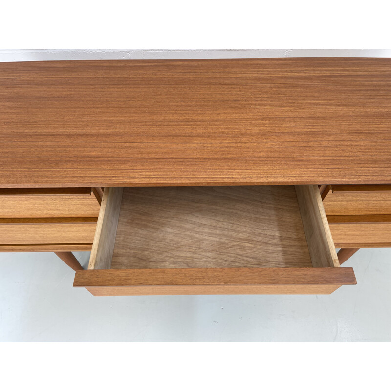 Vintage teak sideboard with 6 drawers by Frank Guille for Austinsuite London, England 1960s
