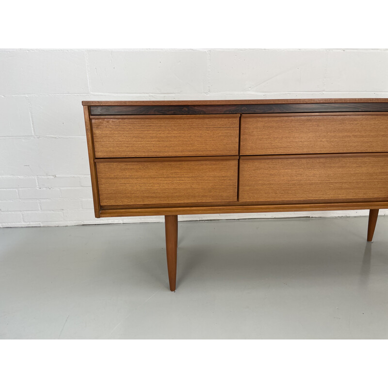 Vintage teak sideboard with 6 drawers by Frank Guille for Austinsuite London, England 1960s