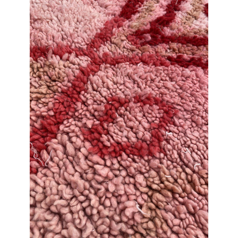 Vintage-Teppich Berbere Boujaad handgefertigt aus Wolle