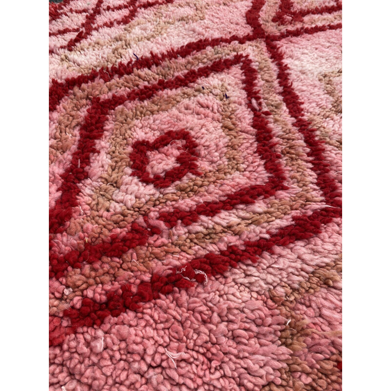 Vintage-Teppich Berbere Boujaad handgefertigt aus Wolle