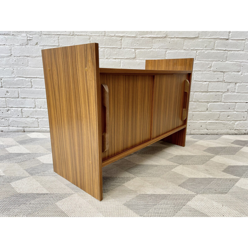 Vintage highboard with sliding doors, 1970