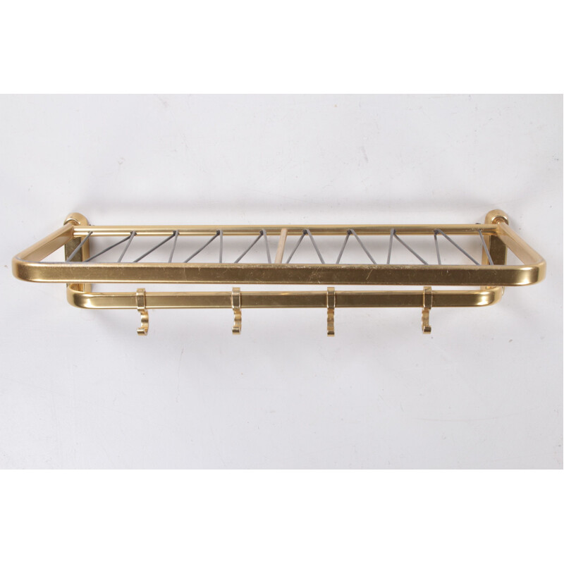 Vintage Hollywood Regency wall coat rack, Germany 1960