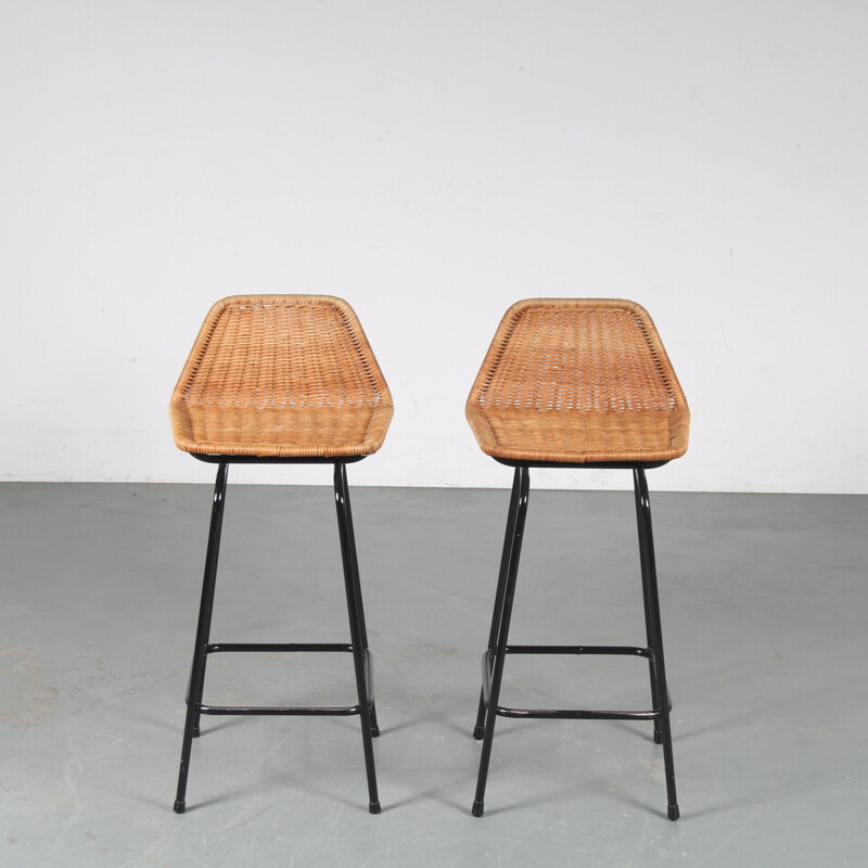 Vintage bar stool by Dirk van Sliedregt for Gebroeders Jonkers, Netherlands 1950