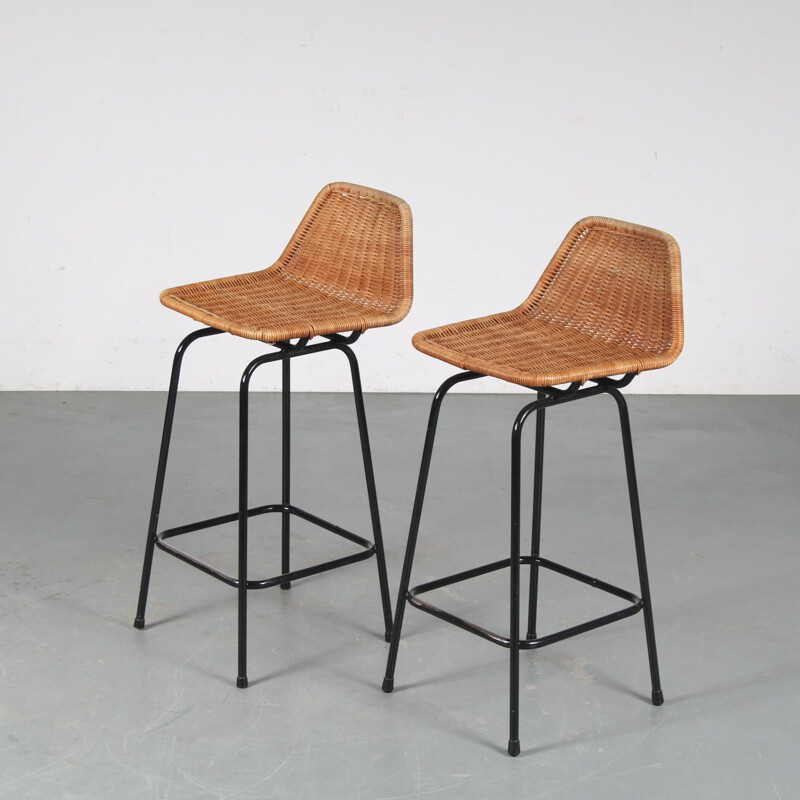 Vintage bar stool by Dirk van Sliedregt for Gebroeders Jonkers, Netherlands 1950