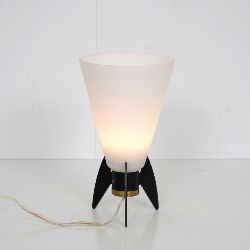 Lampe de table vintage en forme de fusée, Italie 1950