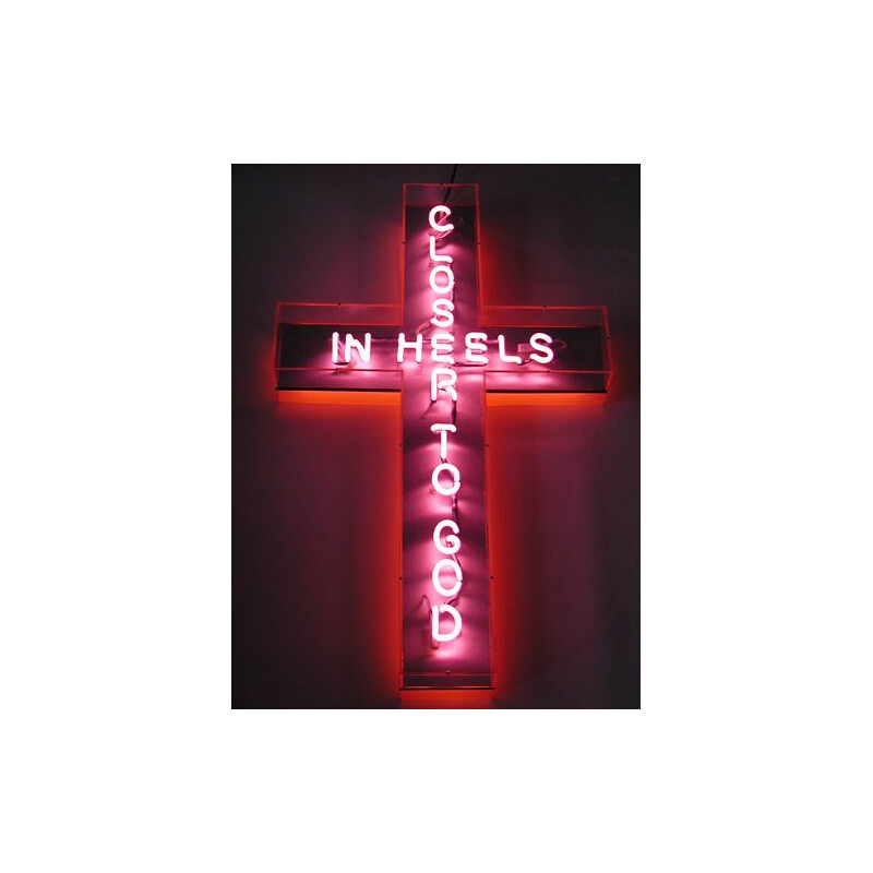 Vintage-Lampe Neon Cross von Maximilian Wiedemann, 2015