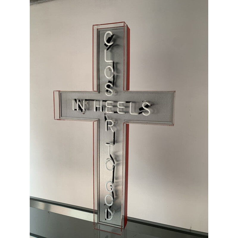 Lampada Vintage Neon Cross di Maximilian Wiedemann, 2015