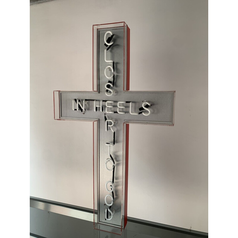 Lámpara Vintage Neon Cross de Maximilian Wiedemann, 2015