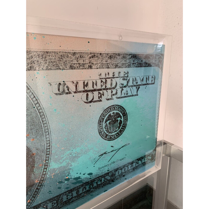 Tableau vintage "Billion Dollar bill" de Maximilian Wiedemann, 2015