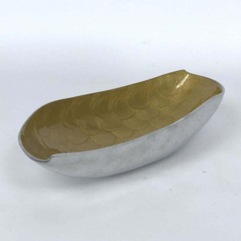 Vintage enameled aluminum bowl, Italy 1970