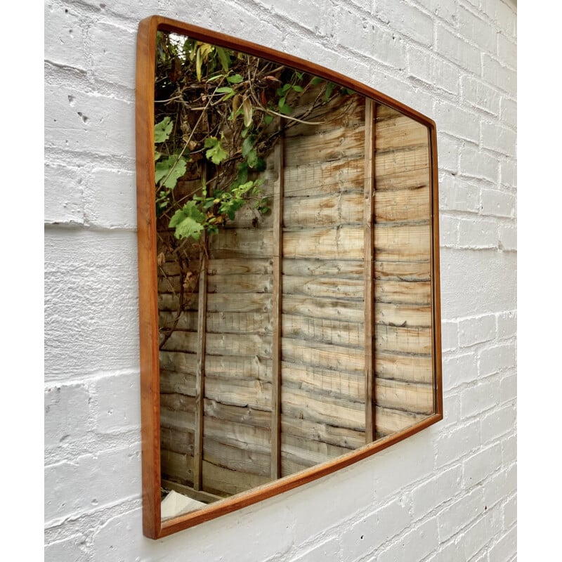 Vintage wall mirror teak frame, 1960