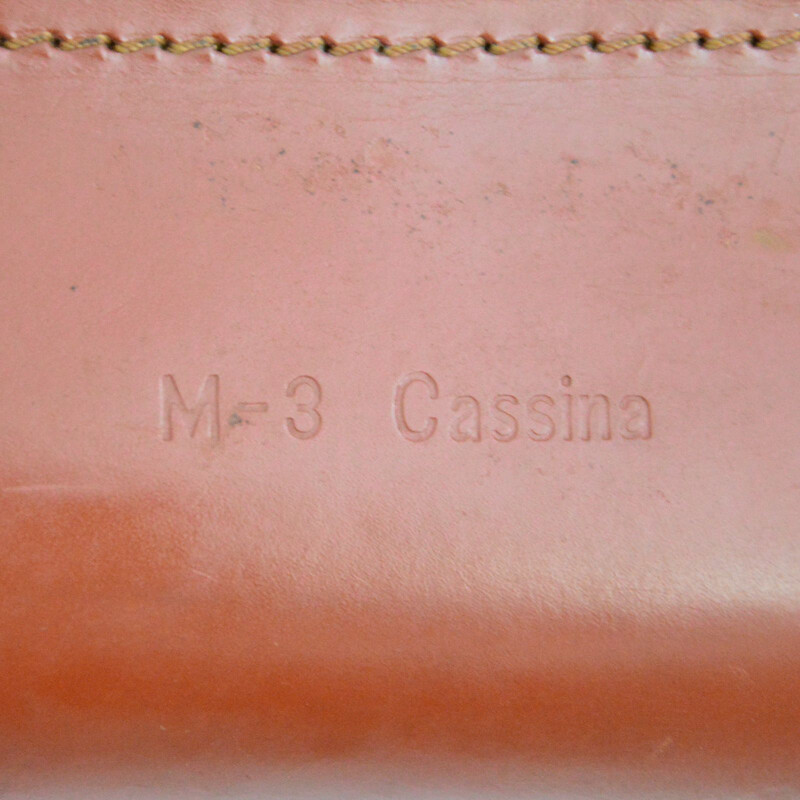 Canapé vintage Cab 414 deux places en cuir par Mario Bellini pour Cassina, 1977