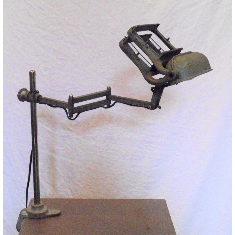 Vintage jeweler's workshop lamp for Gruber, 1950