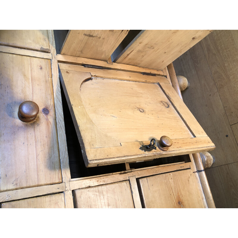 Vintage pine kitchen lowboard, 1900