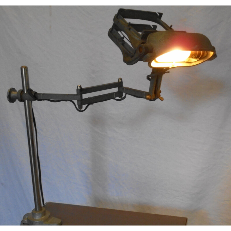 Vintage jeweler's workshop lamp for Gruber, 1950