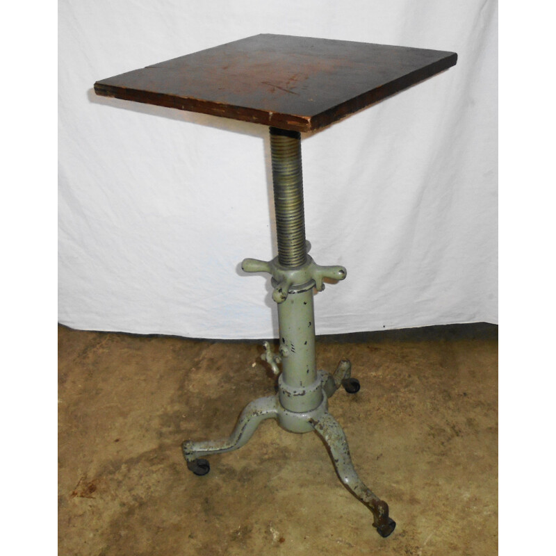 Vintage side table with casters, 1930